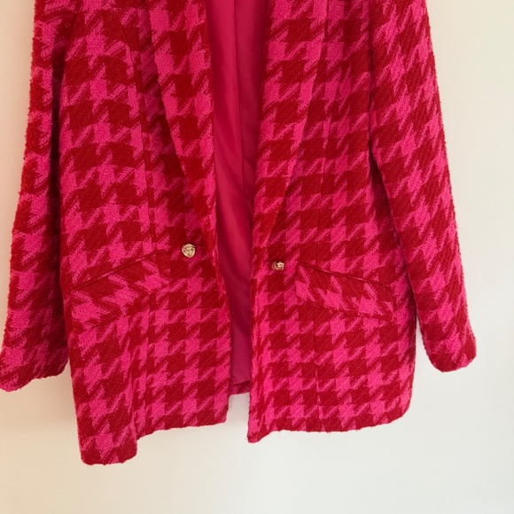 Gingham pink and red blazer - Picture 3 of 5
